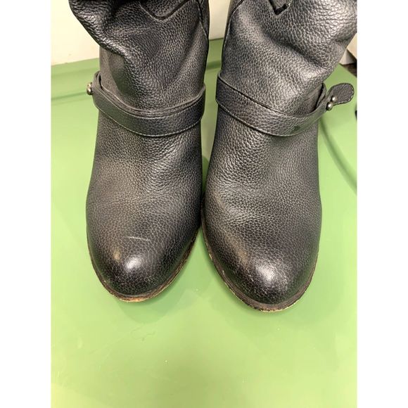 Sam Edelman Naharra Grey Heeled Leather Boots Size 10 - Picture 4 of 8